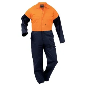 005 HI VIS COTTON ONERALLS, HEAVY WEIGHT, DAY ONLY