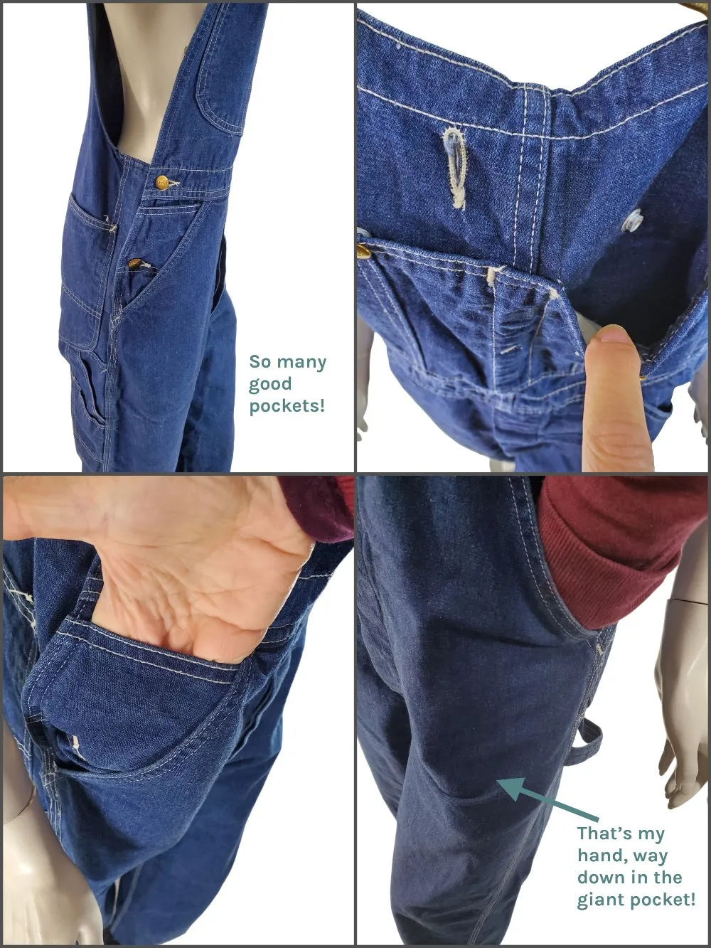 40s/50s Vintage Lee Jelt Denim Overalls - sm, med, lg