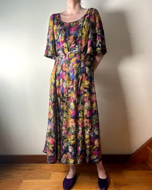 90s Koos DeWilde Appliqué Dress–Size 6