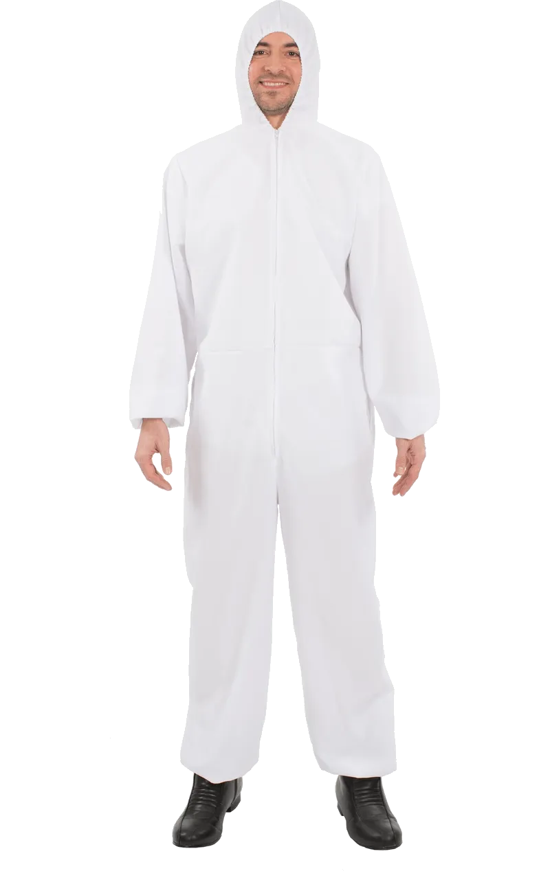 Adult White Hazmat Suit Costume