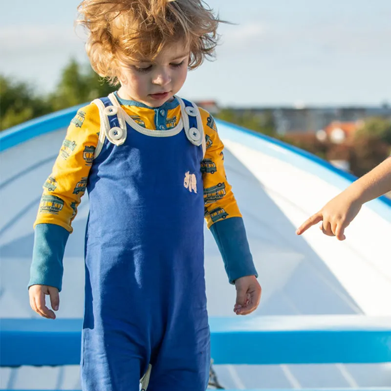 Alba Of Denmark Happy Crawlers Dungarees - True Blue