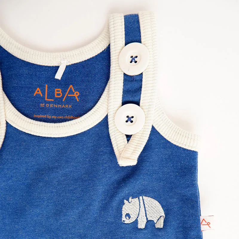 Alba Of Denmark Happy Crawlers Dungarees - True Blue