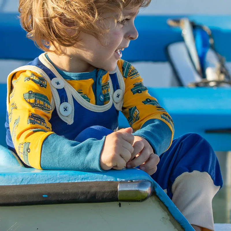 Alba Of Denmark Happy Crawlers Dungarees - True Blue