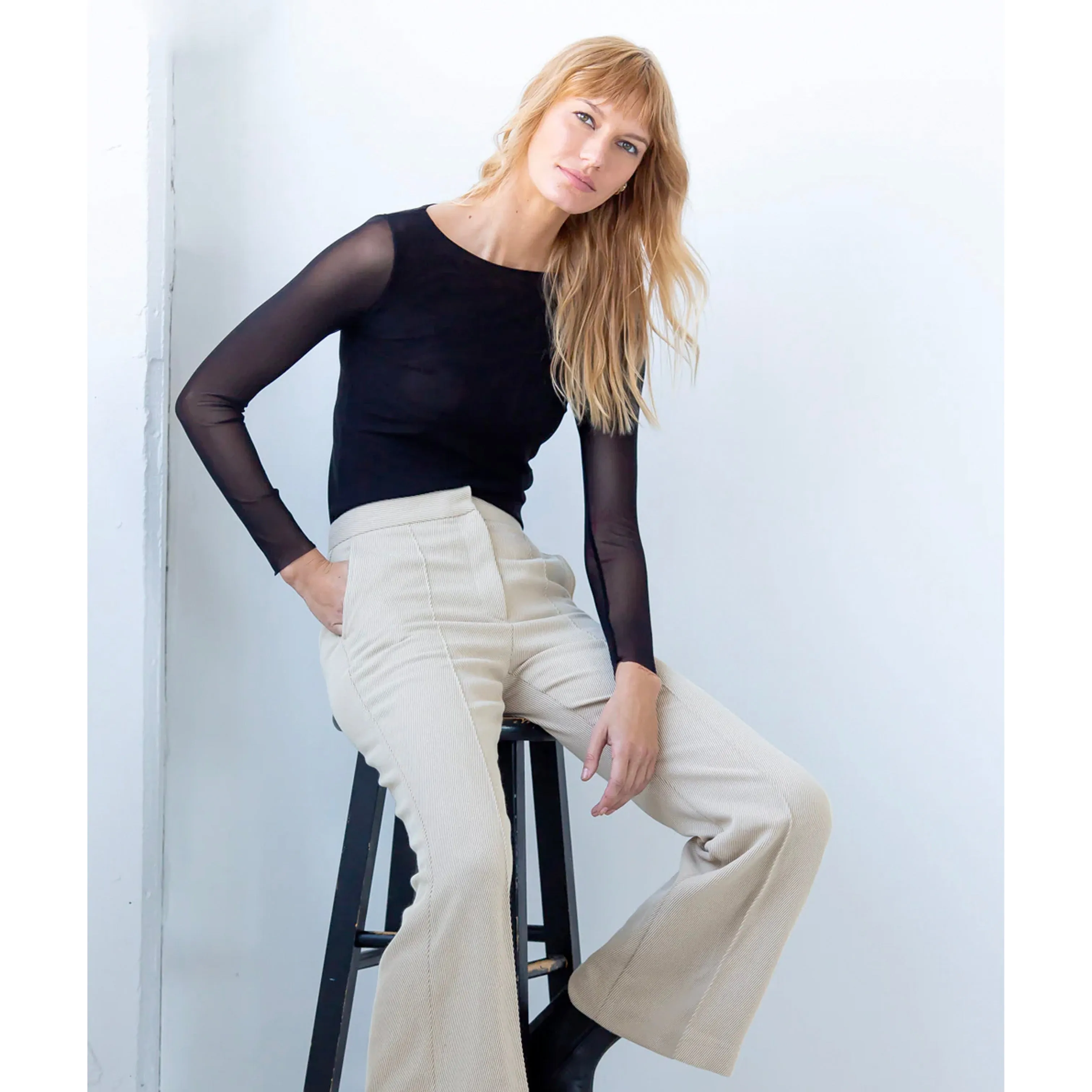 AMB Double Sheer Top