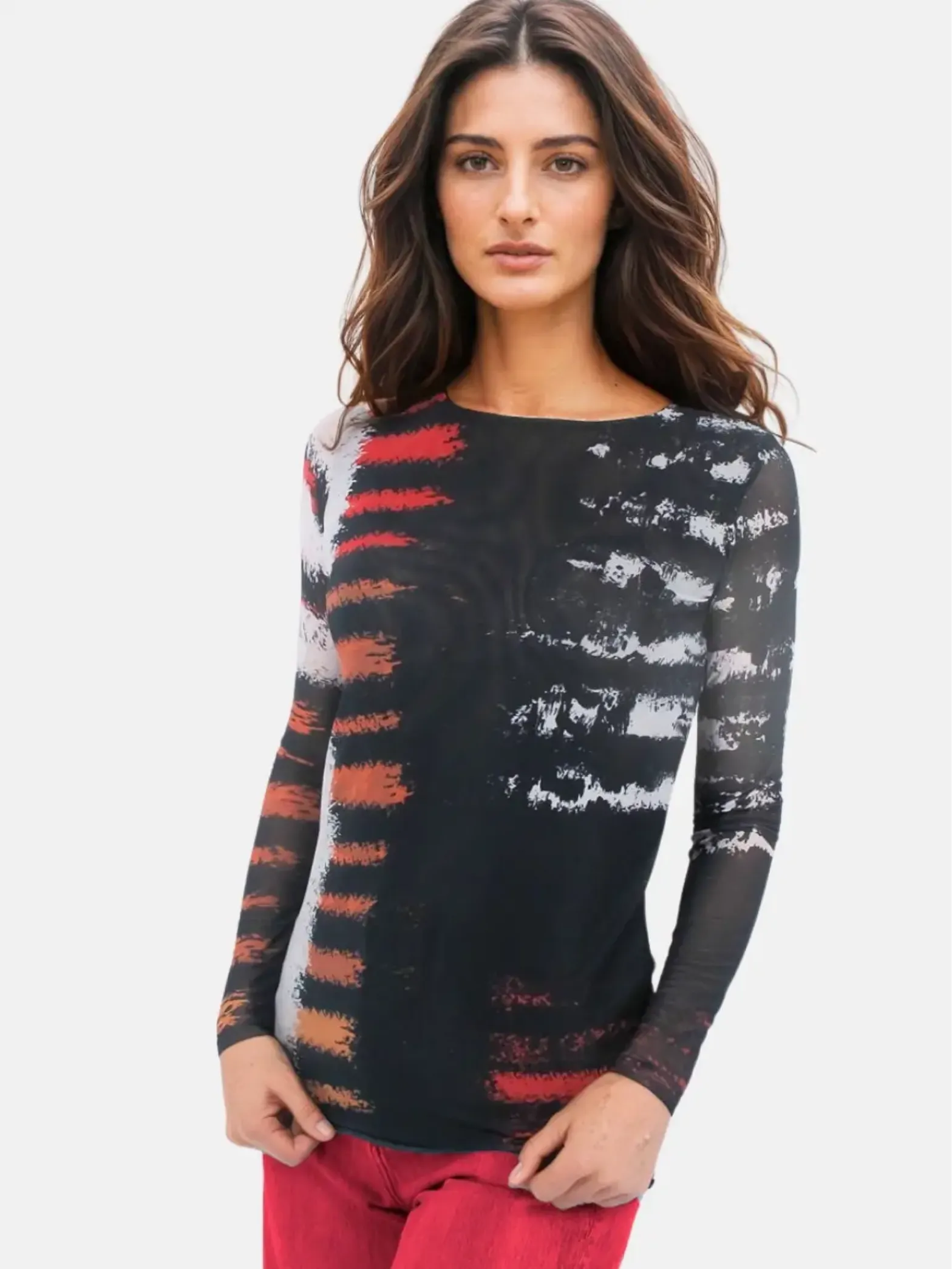 AMB Double Sheer Top