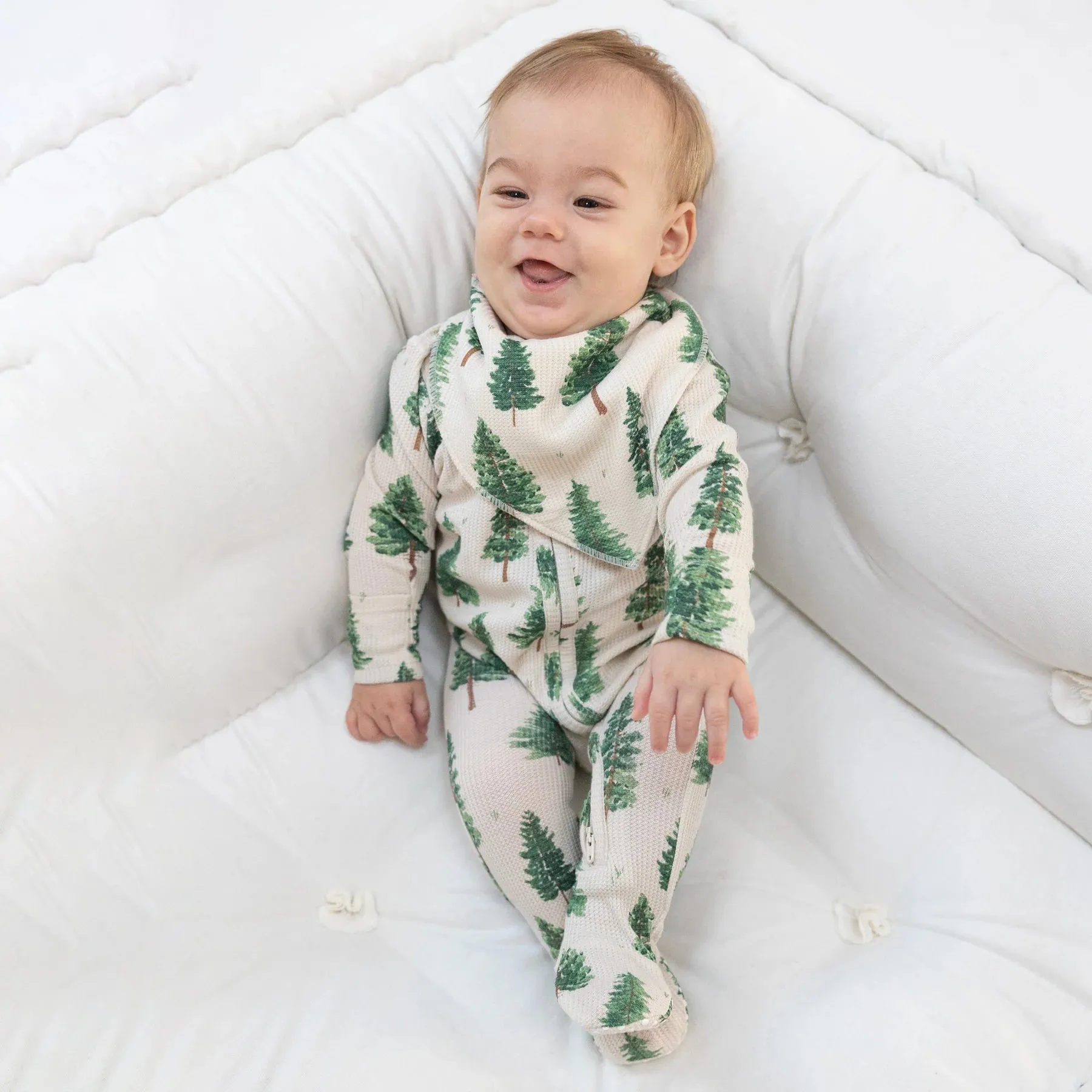Angel Dear Zipper Footie - Forest Trees