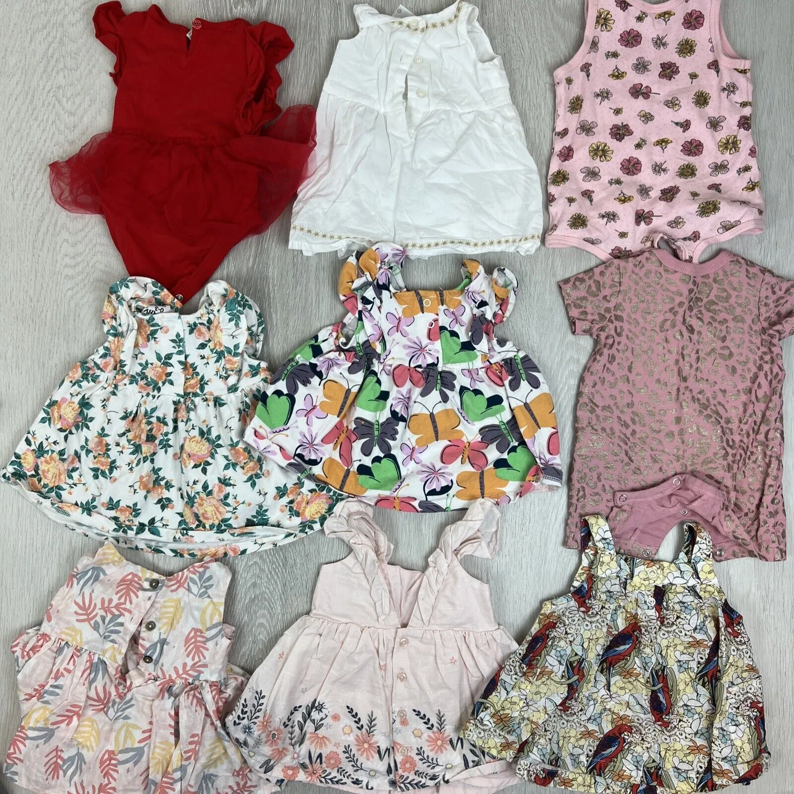 Anko, Target, Cotton On Baby Girls Clothing Bundle Size 000 (0-3 Months) 9 Piece