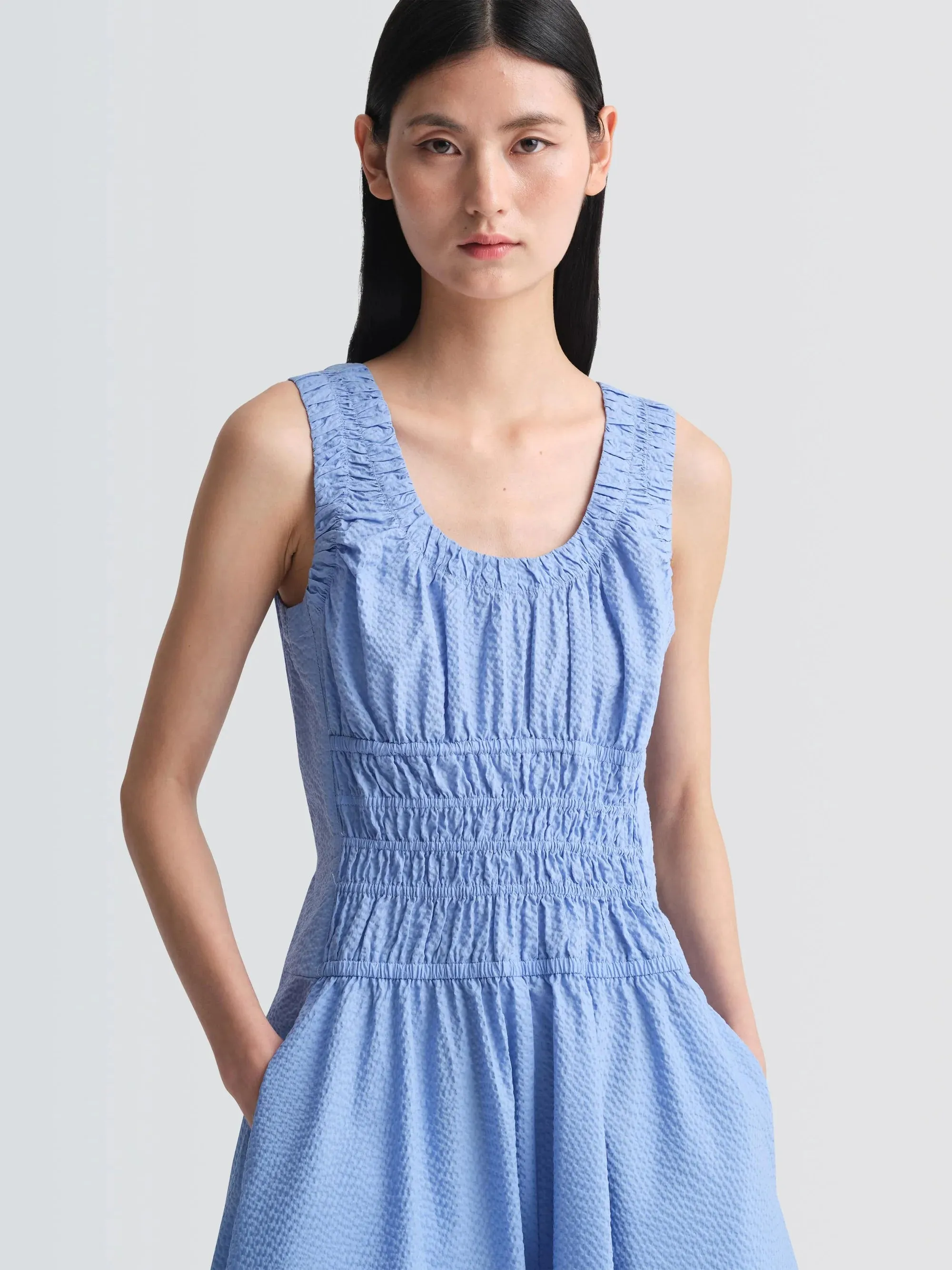 Annabelle Seersucker Maxi Dress