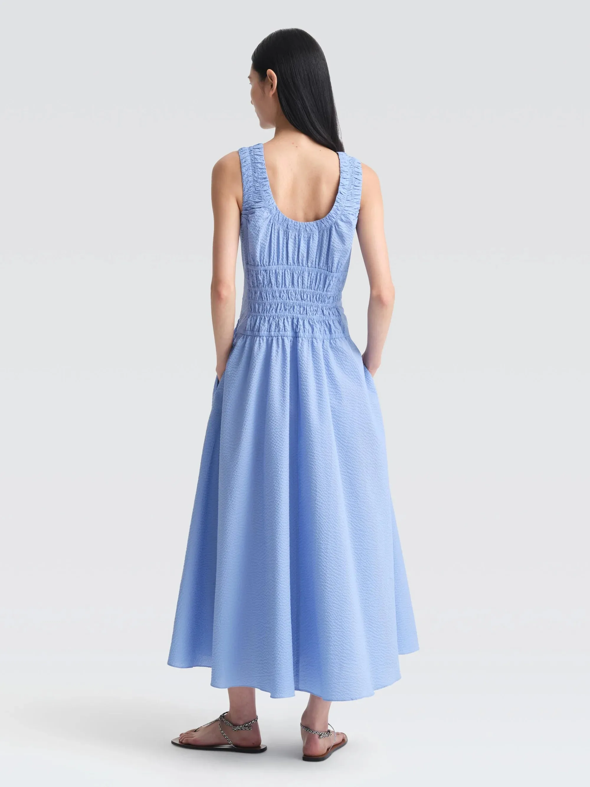 Annabelle Seersucker Maxi Dress