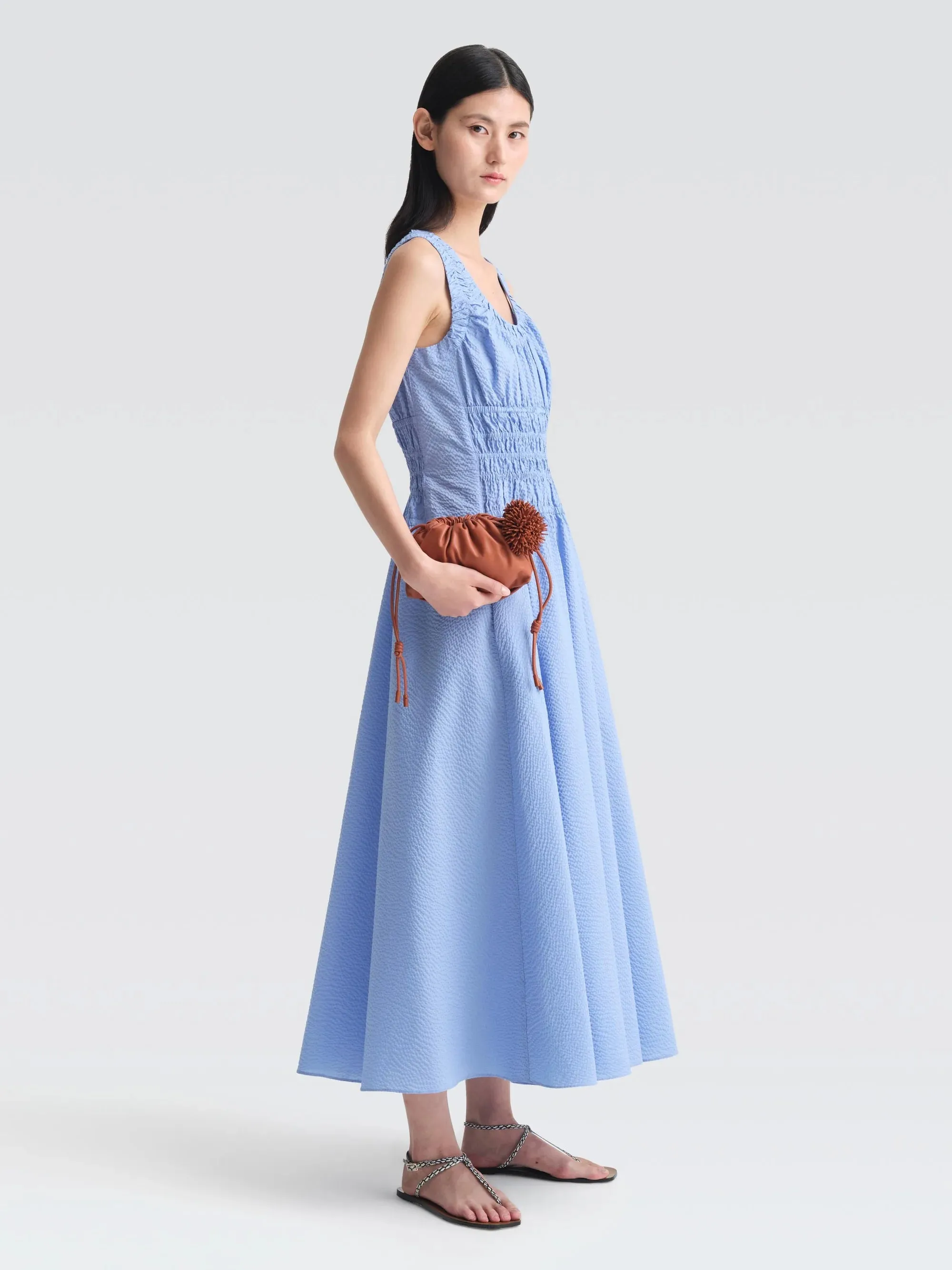 Annabelle Seersucker Maxi Dress
