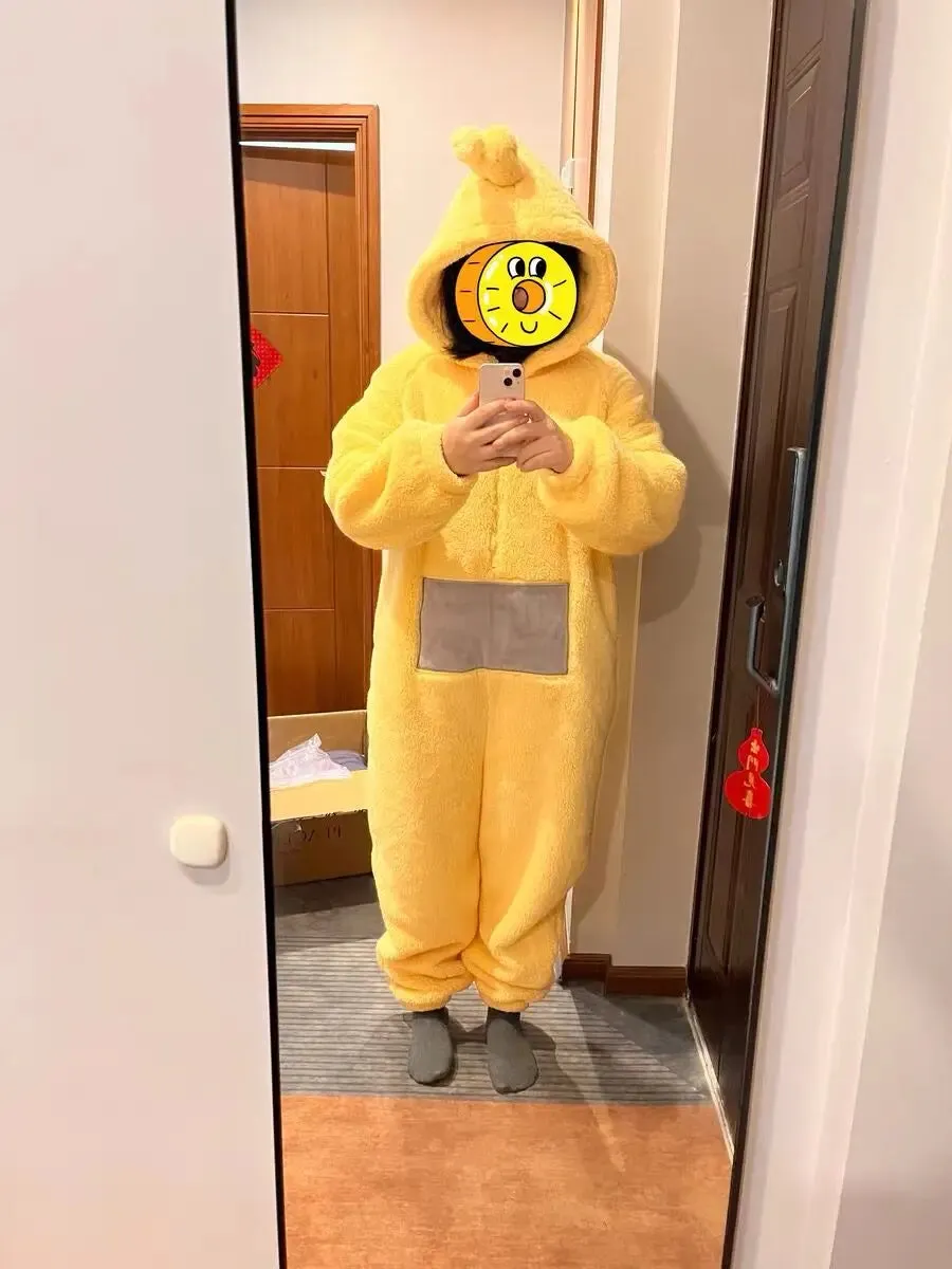 Antenna Baby Cartoon Adult Jumpsuit Costume Onesie Pajamas Unisex Animal One-Piece Costume Cosplay Homewear Sleepwear Party