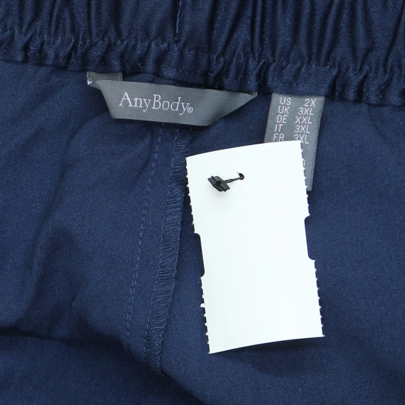 AnyBody Plus Size Piped Satin Pajama Pants