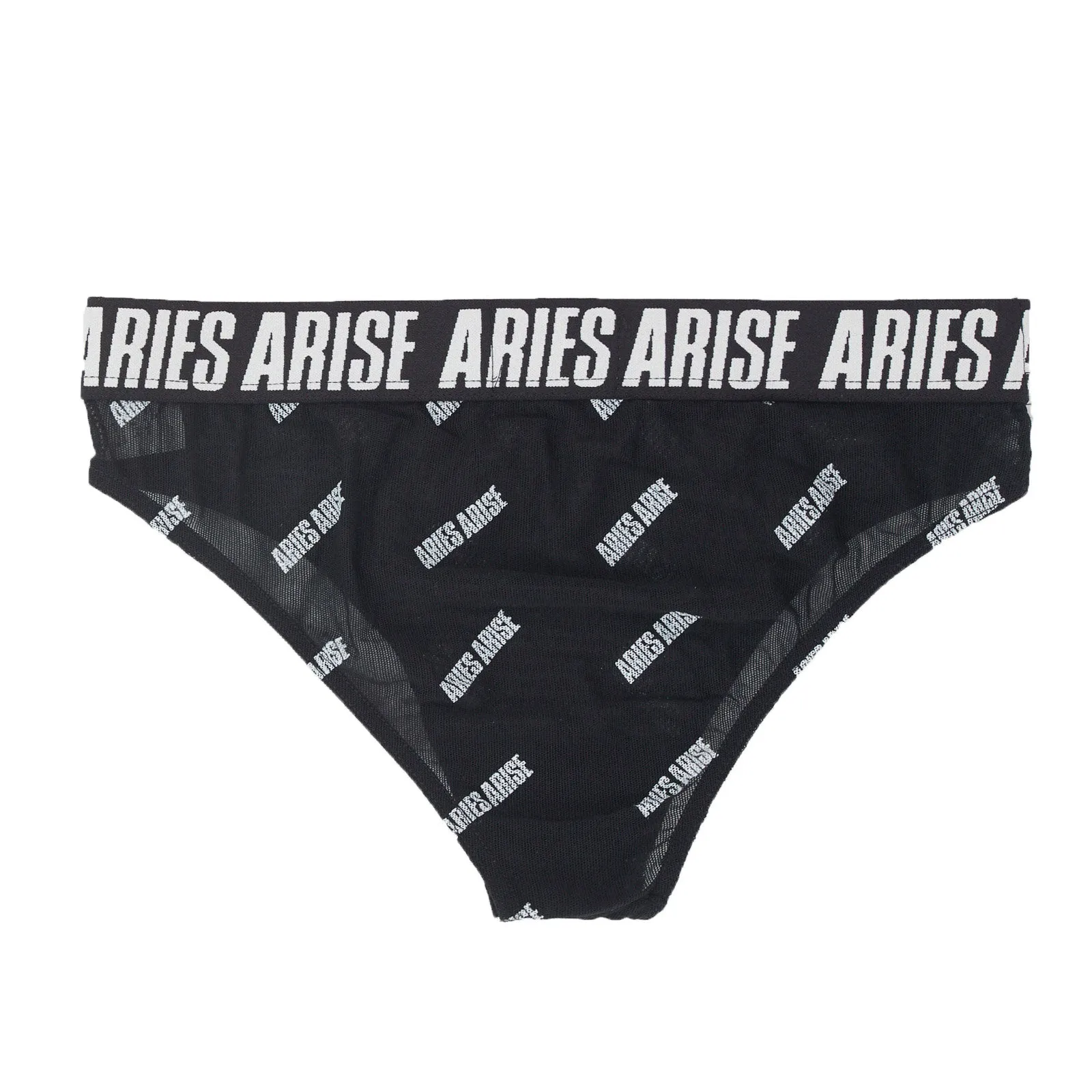 Aries Arise Women's Black Sheer Mesh Printed Underwear Briefs $56  NEW