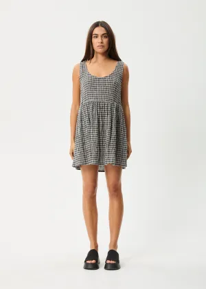 ASTA JESSE SEERSUCKER MINI DRESS - STEEL