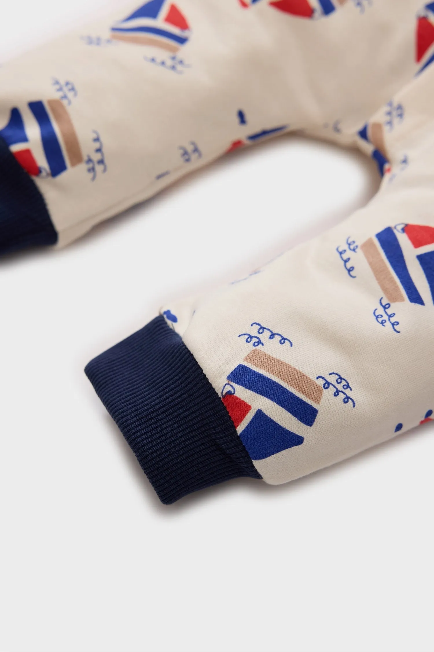 Baby Boy Newborn Patterned Long Sleeve Jumpsuit