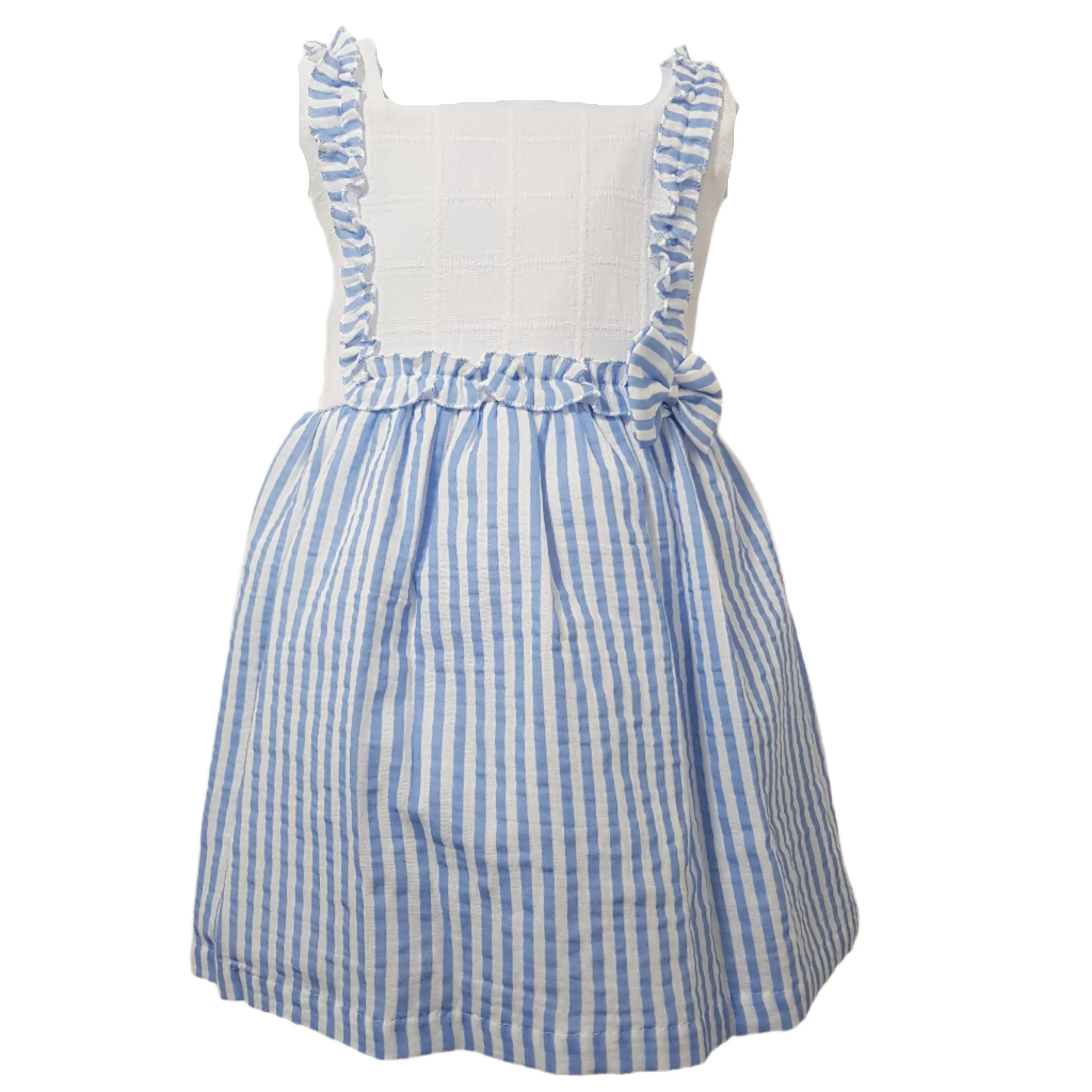 Baby Ferr Girls Blue Stripe Dress