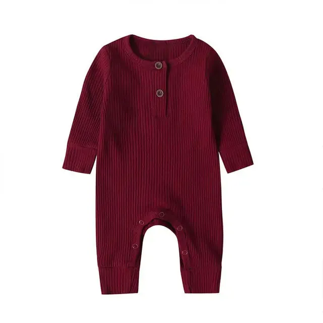 Baby Girl's or Boy's Long Sleeve Romper - 100% Cotton