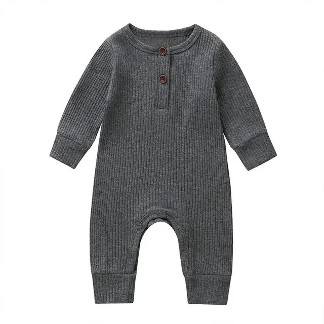Baby Girl's or Boy's Long Sleeve Romper - 100% Cotton