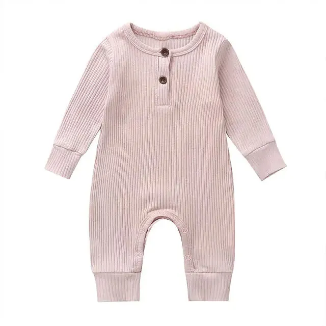 Baby Girl's or Boy's Long Sleeve Romper - 100% Cotton