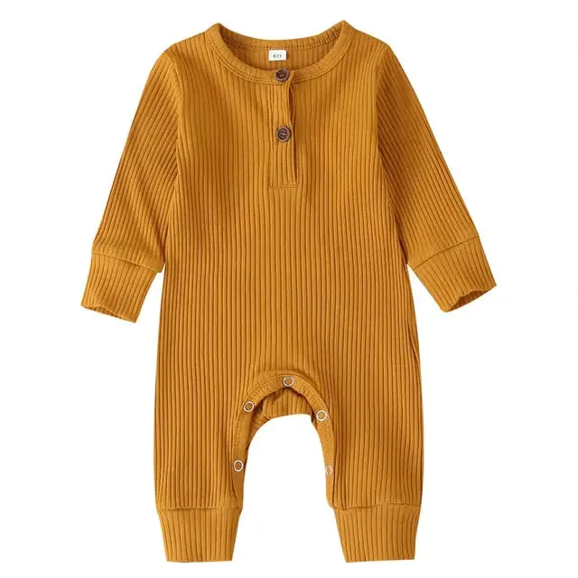 Baby Girl's or Boy's Long Sleeve Romper - 100% Cotton
