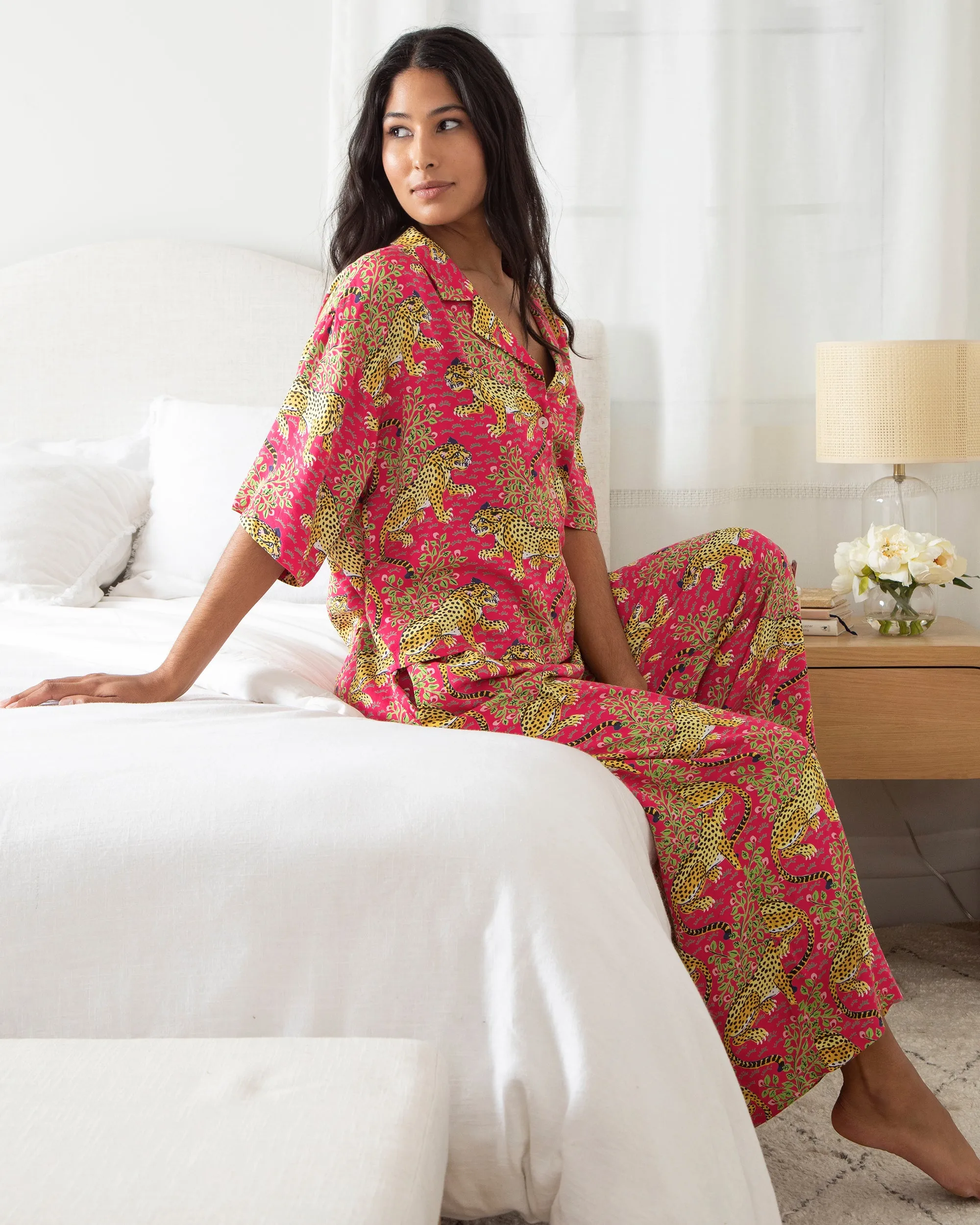 Bagheera - Tall Satin Wildest Dreams Set - Hot Pink