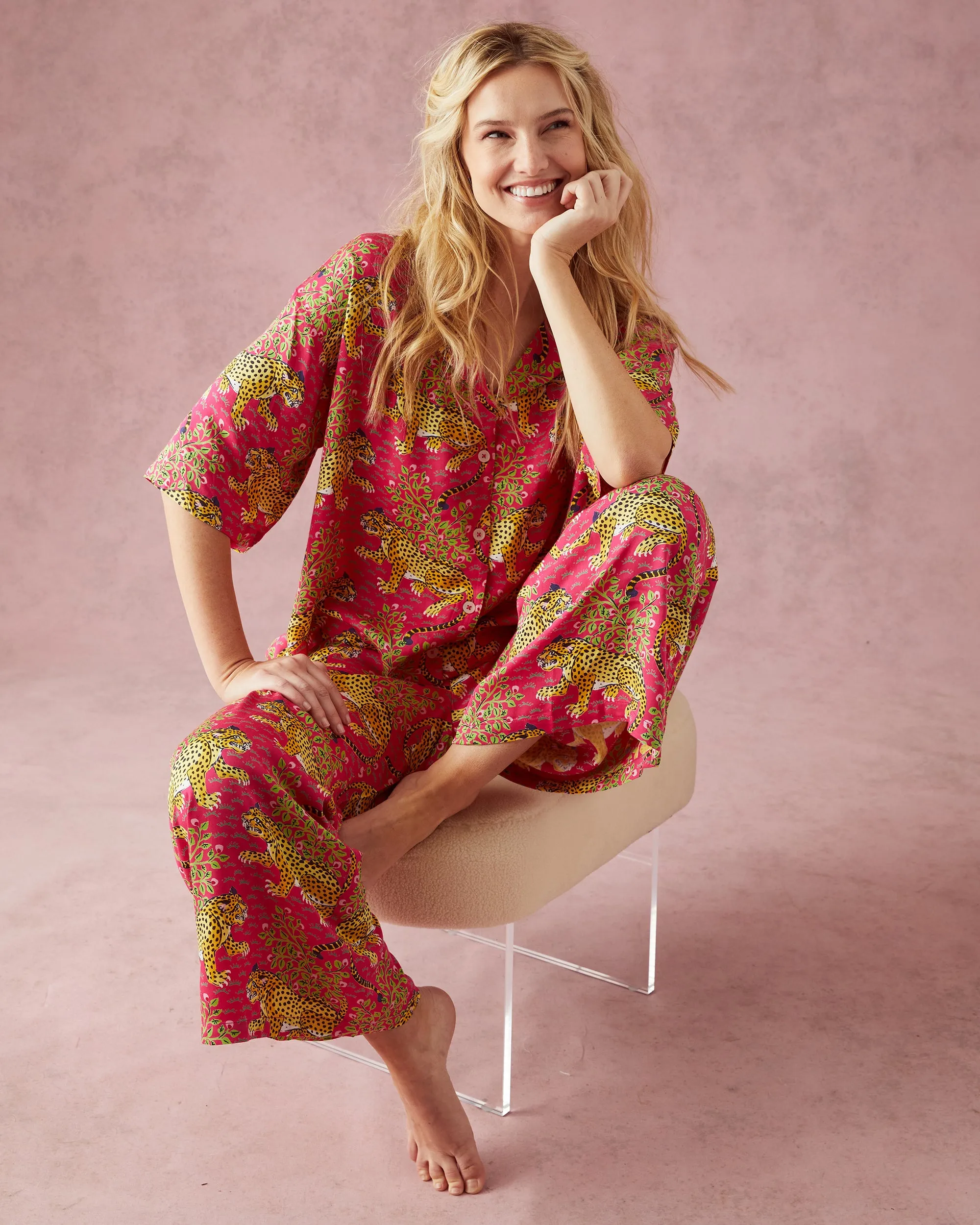 Bagheera - Tall Satin Wildest Dreams Set - Hot Pink
