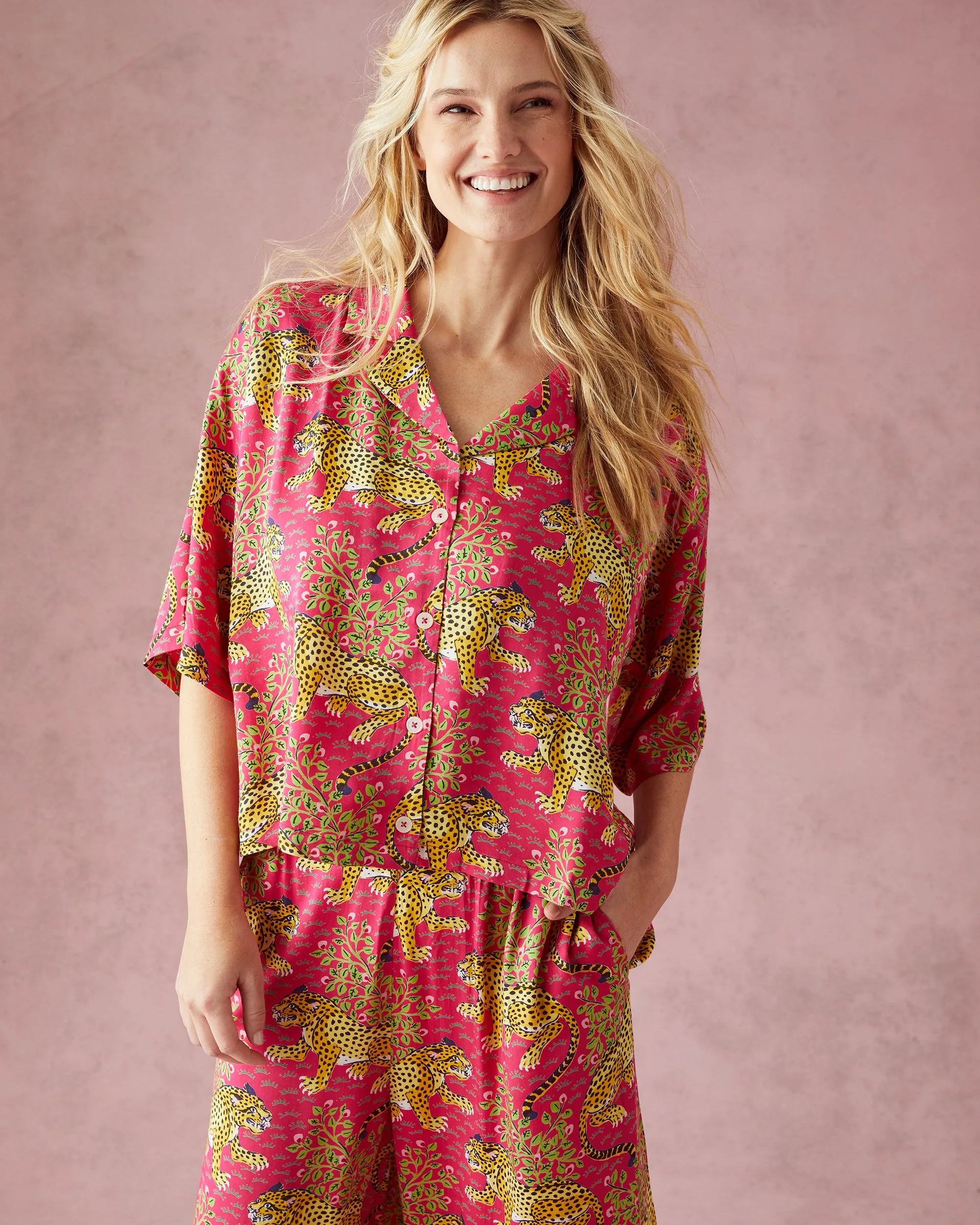 Bagheera - Tall Satin Wildest Dreams Set - Hot Pink