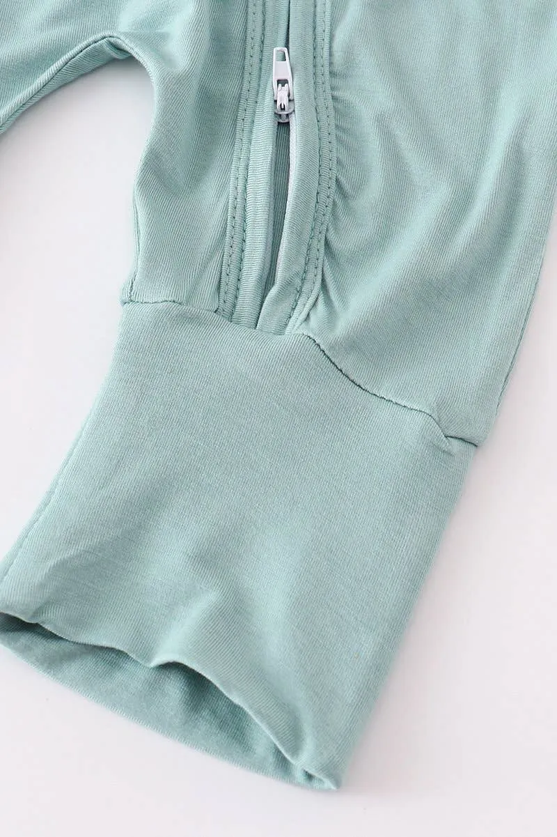 Bamboo Zipper Romper Pajamas / Bamboo Stretchy Sleeper