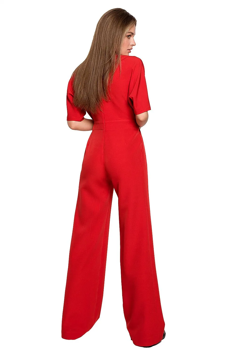 Batwing Wide-Leg Overalls Jumpsuit