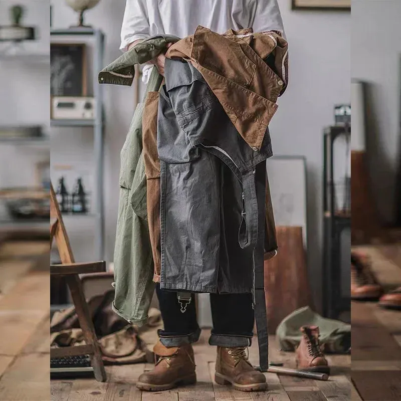 Baumwoll-Overalls mit lockerem Schnitt und verstellbaren Trägern
