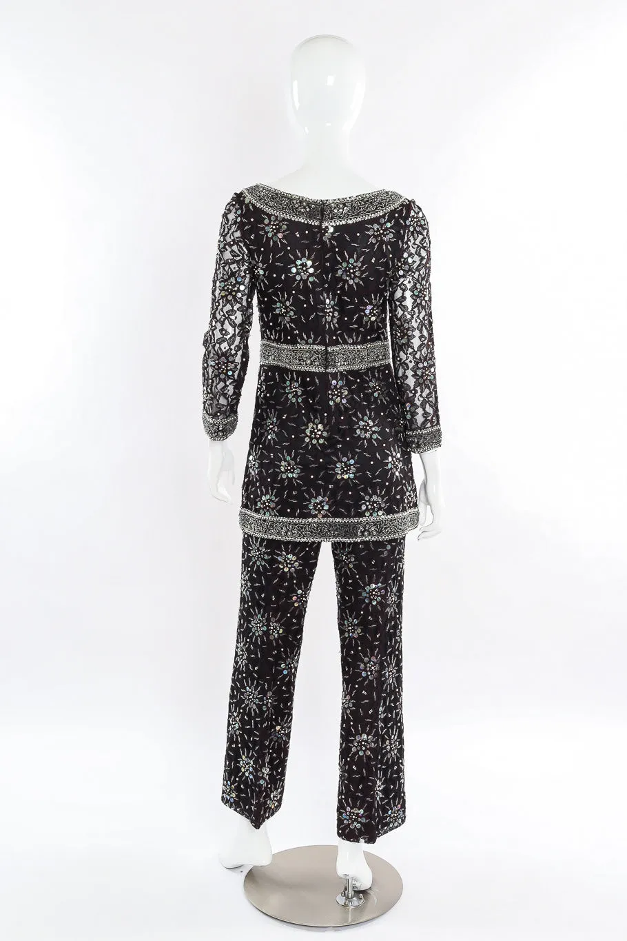 Beaded Lace Tunic and Pant Set