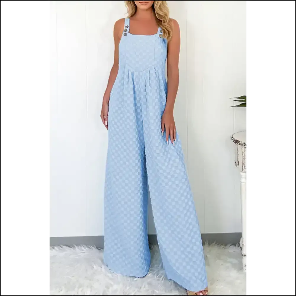 Beau Blue Checkered Jumpsuit: Overalls ! Needful Things 😜