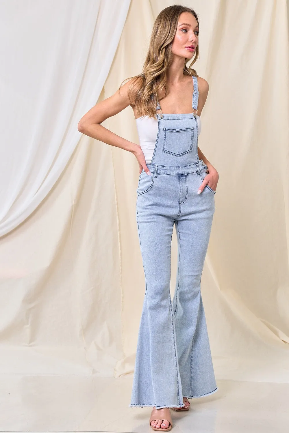 BELLBOTTOM DENIM OVERALLS W4300RIA