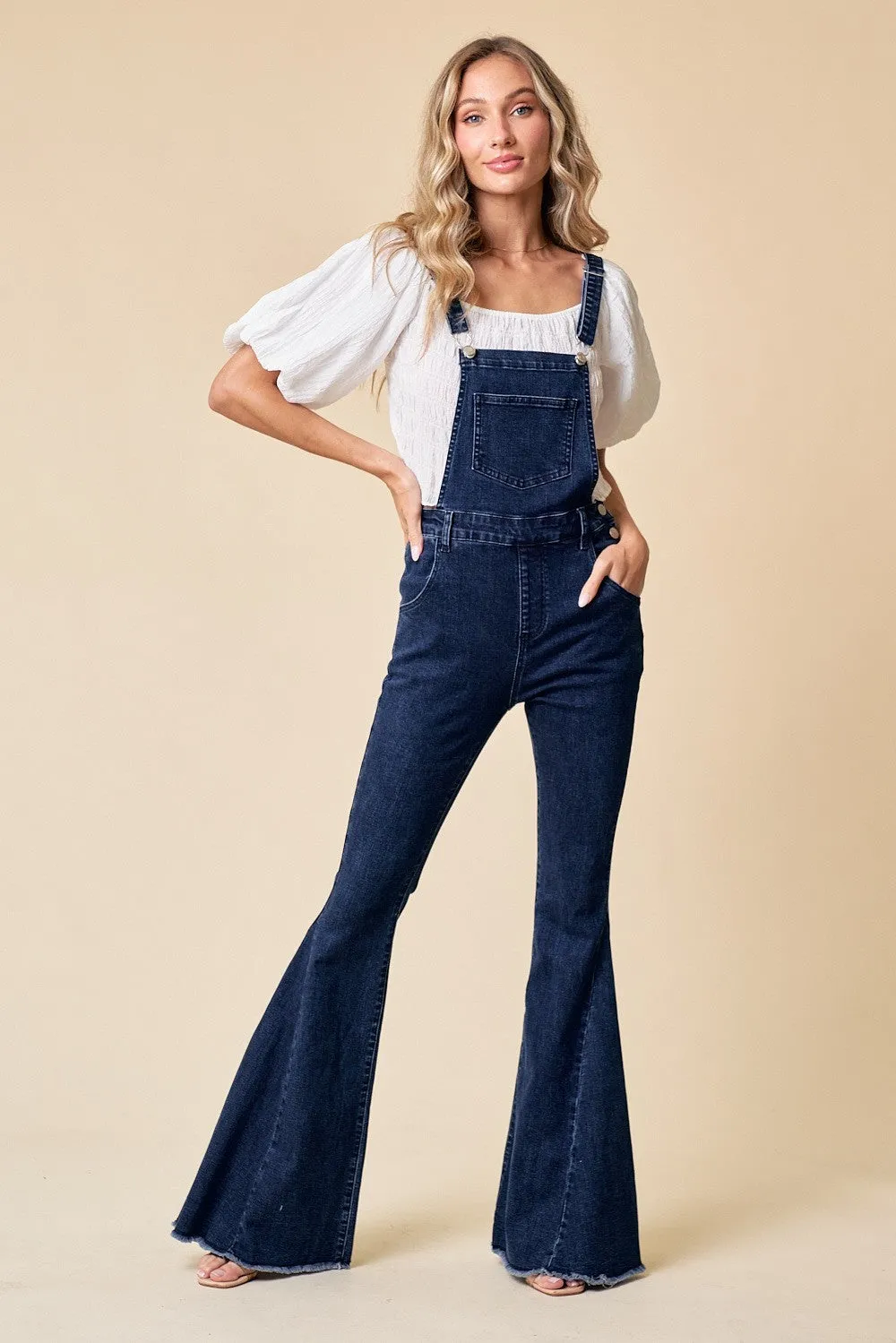 BELLBOTTOM DENIM OVERALLS W4300RIA