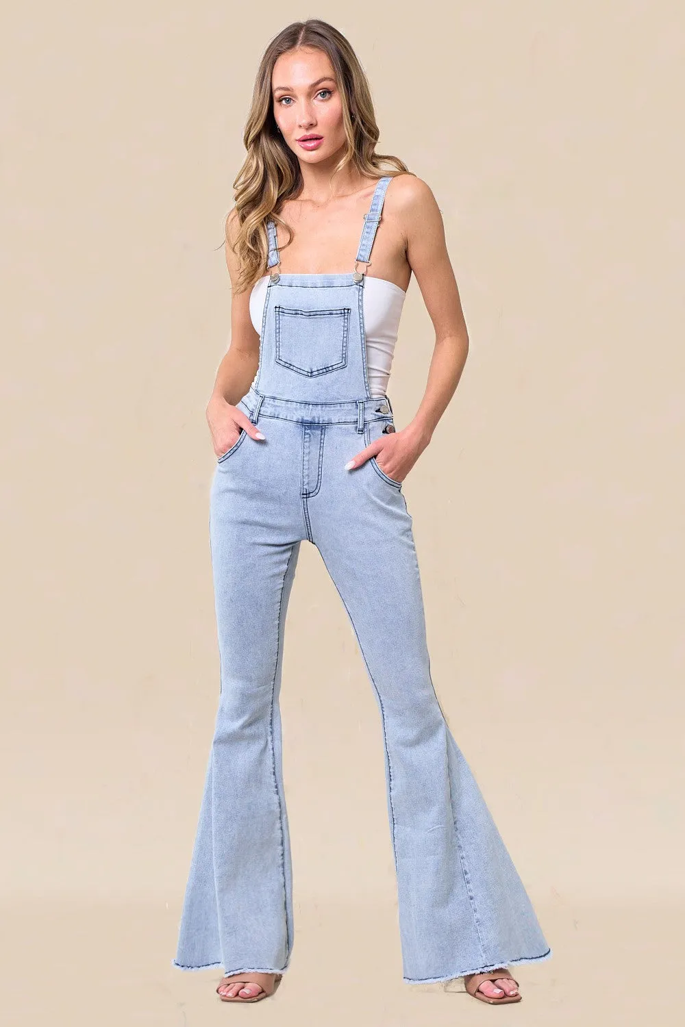 BELLBOTTOM DENIM OVERALLS W4300RIA