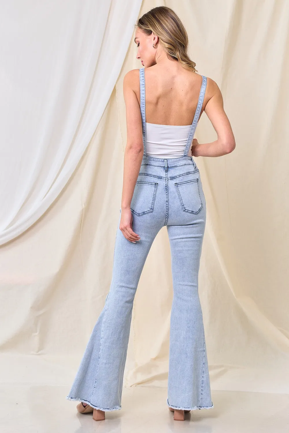BELLBOTTOM DENIM OVERALLS W4300RIA