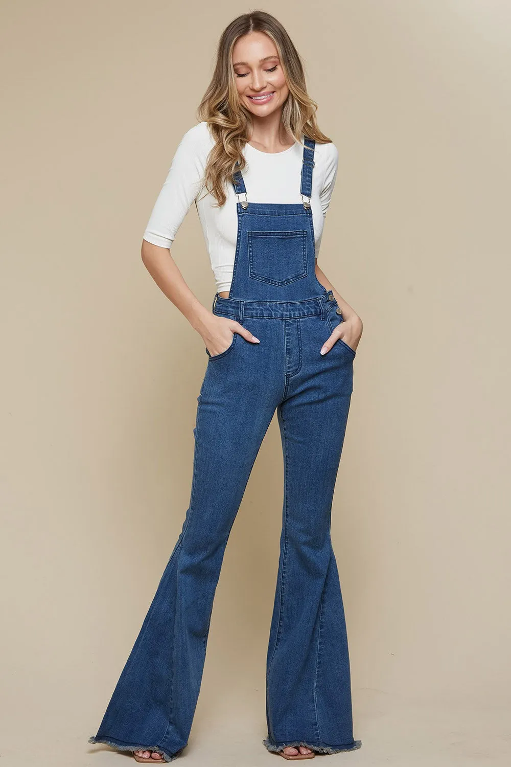 BELLBOTTOM DENIM OVERALLS W4300RIA
