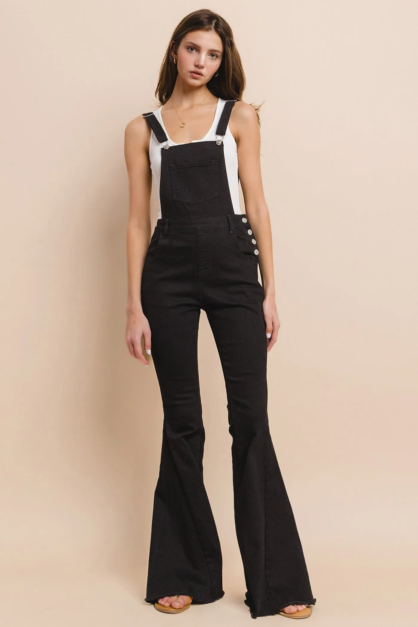 BELLBOTTOM DENIM OVERALLS W4300RIA