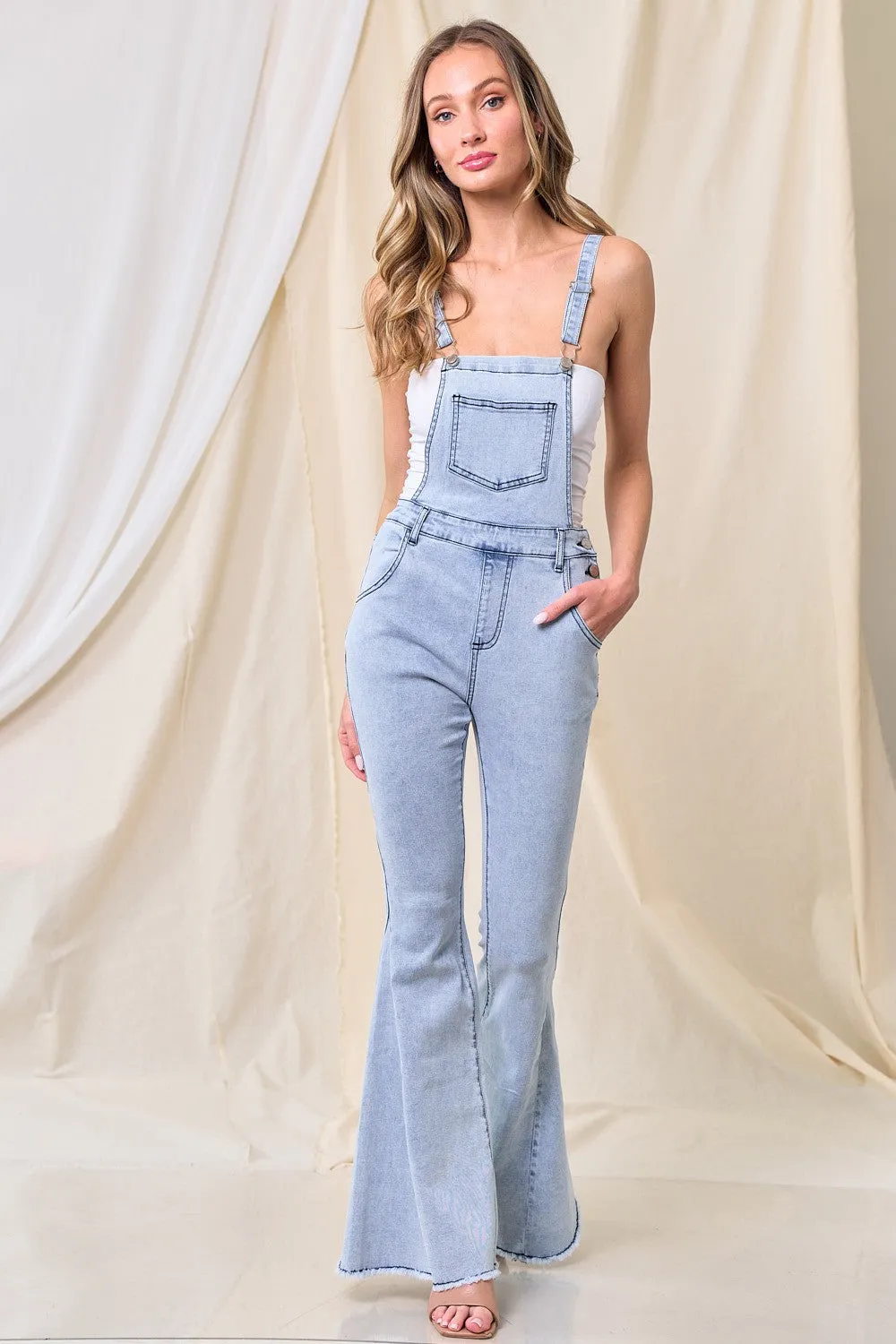 BELLBOTTOM DENIM OVERALLS W4300RIA