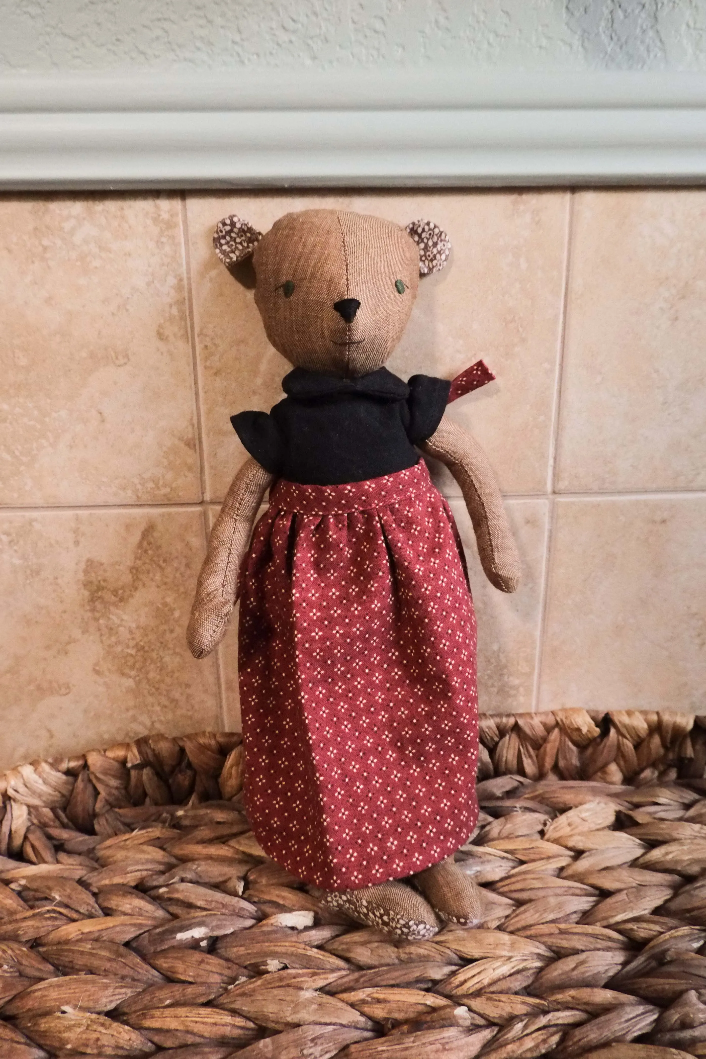 Bernadette/Bernie | Bear Natural Fiber Wool Doll