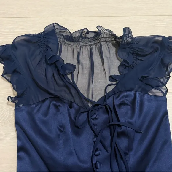 [Betsey Johnson] Navy Blue Silk Dress
