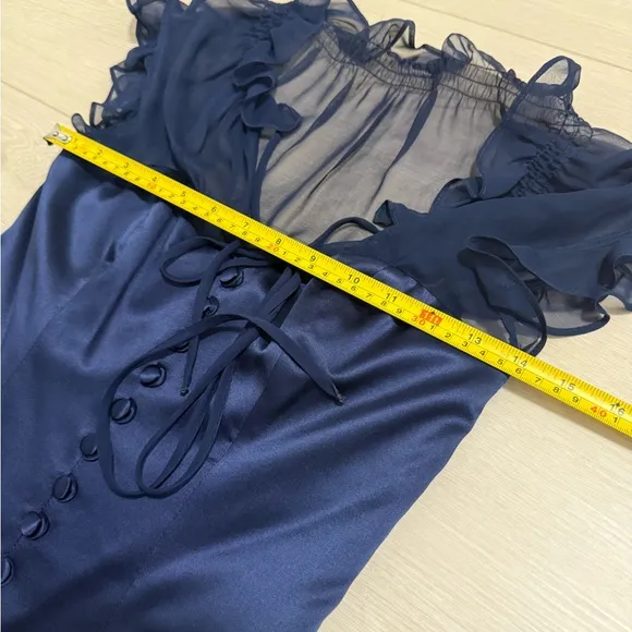 [Betsey Johnson] Navy Blue Silk Dress
