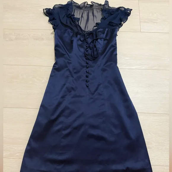 [Betsey Johnson] Navy Blue Silk Dress