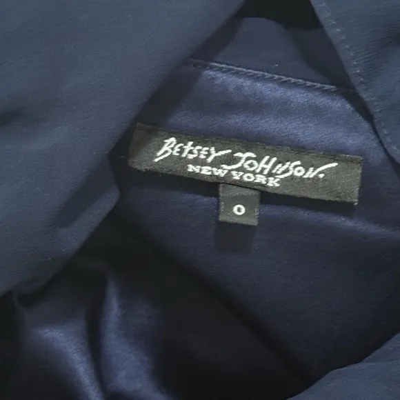 [Betsey Johnson] Navy Blue Silk Dress