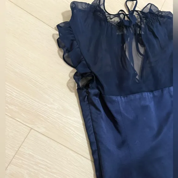 [Betsey Johnson] Navy Blue Silk Dress