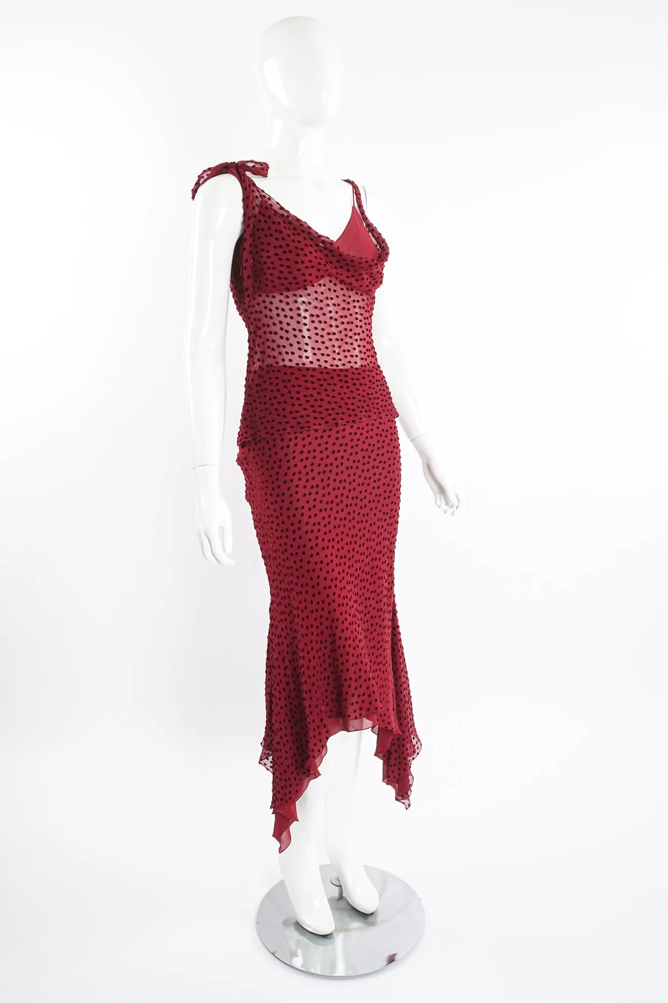 Bias Burnout Camisole & Skirt Set