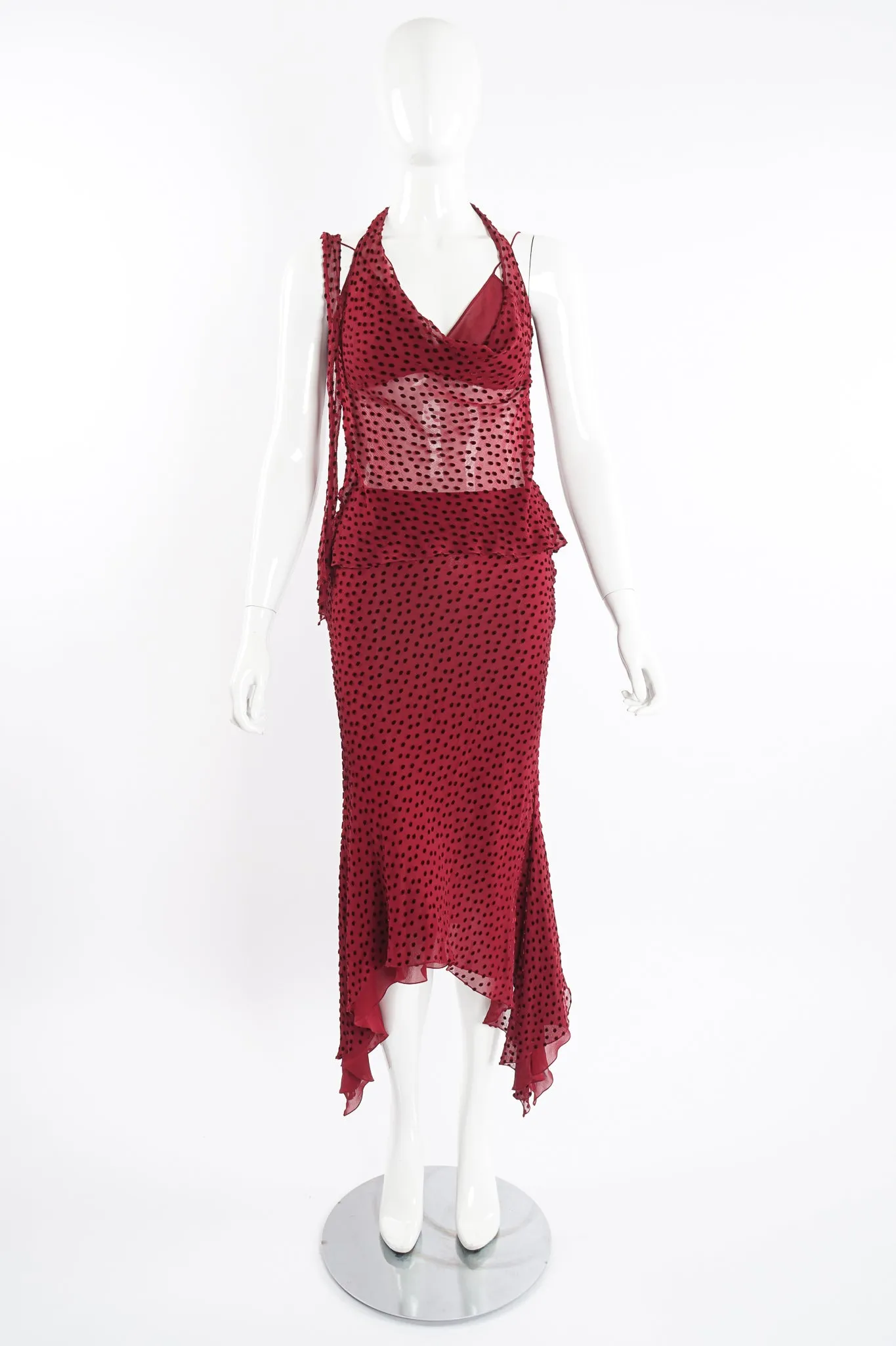 Bias Burnout Camisole & Skirt Set