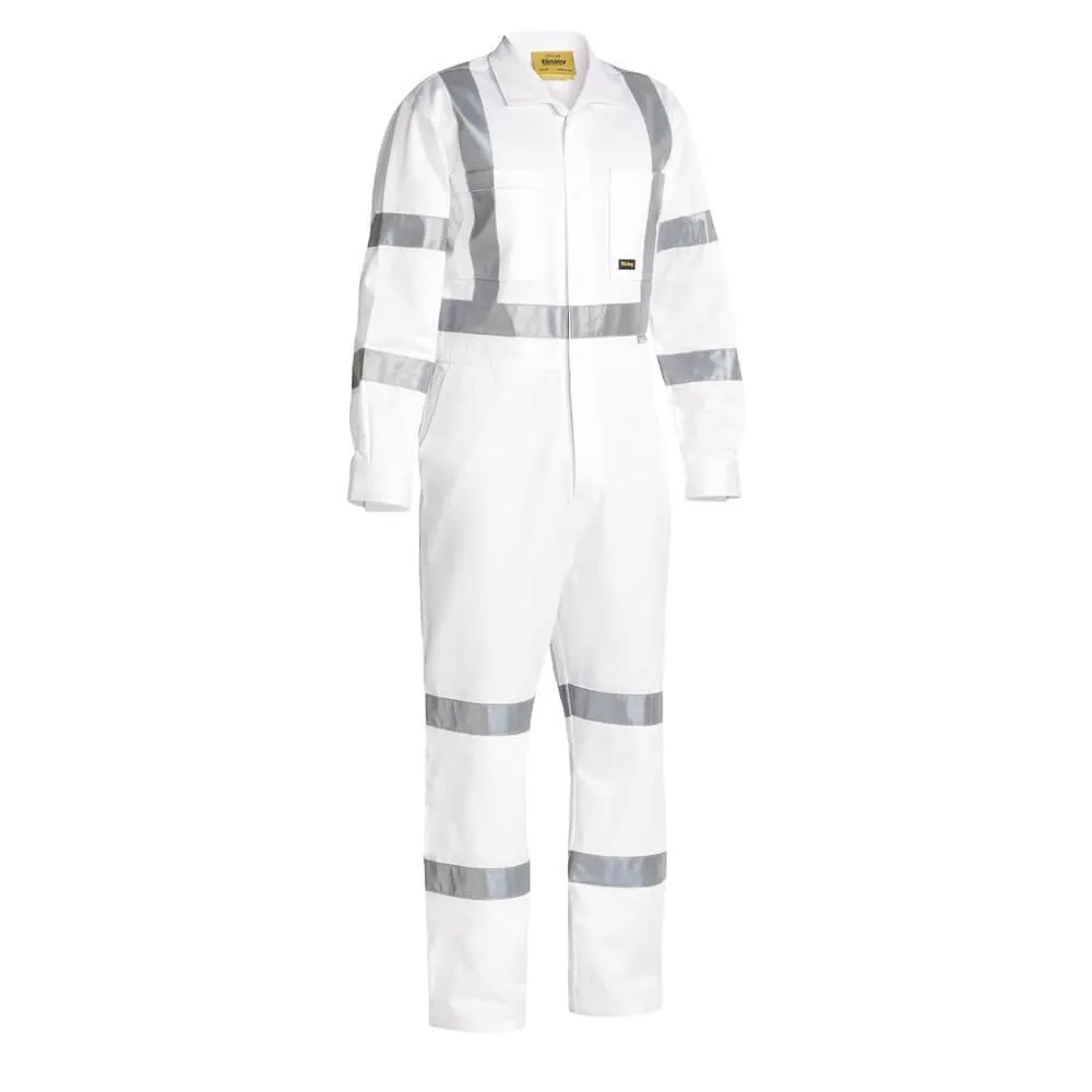 Bisley BC6806T Taped Bio-Motion Cotton Drill Coverall White