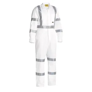 Bisley BC6806T Taped Bio-Motion Cotton Drill Coverall White