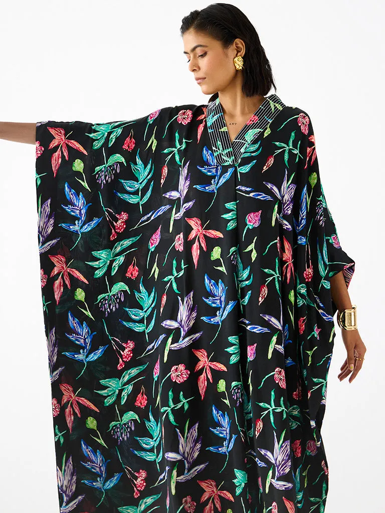 Black Botanica Kaftan